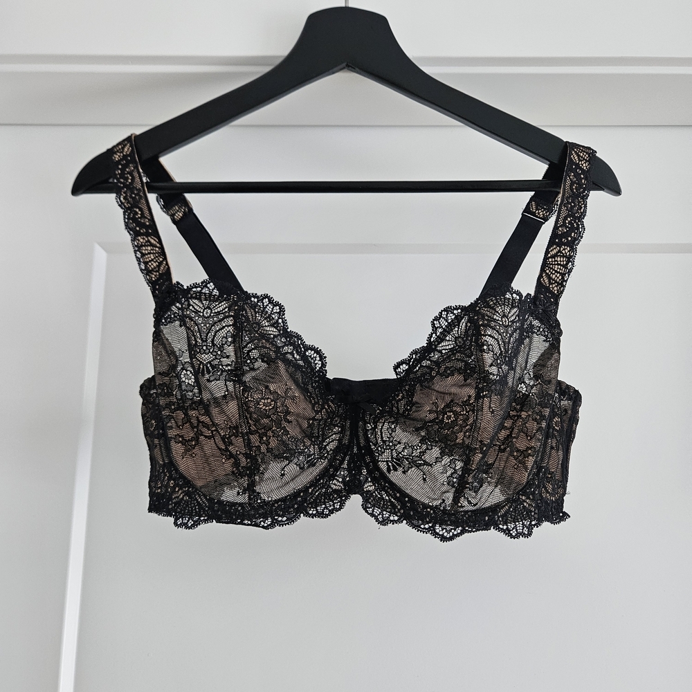 Aubade Black and Tan Lace Bra